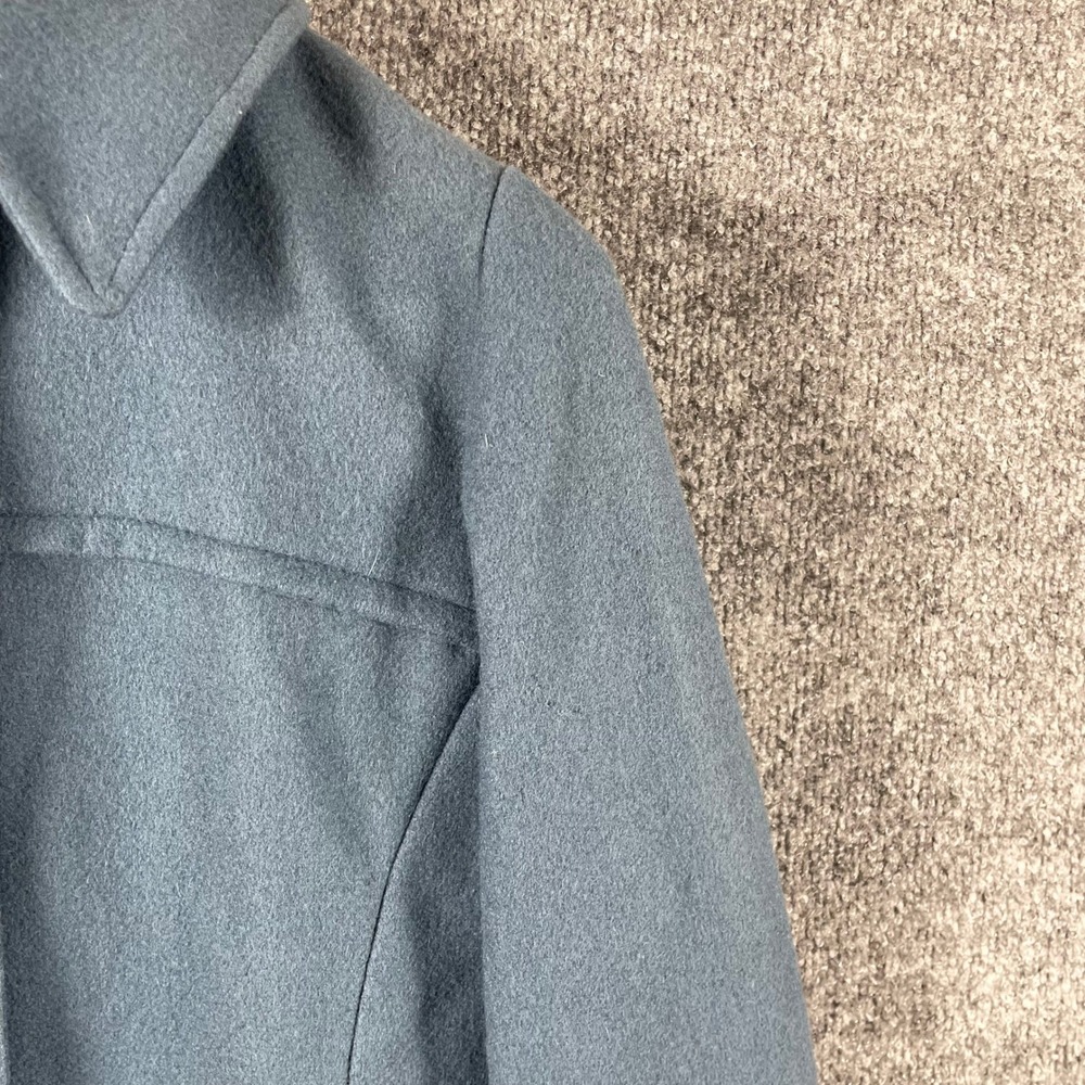 Vintage Sears JR Bazaar Coat Womens Small Blue Wool Blend Long Button Front 70s - Picture 4 of 15